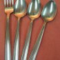 ONEIDA FOREVER ALL AMERICAN PLACE FORK & 3 TEASPOONS STAINLESS FLATWARE SILVERWARE