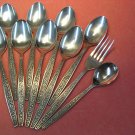 HMC HOUSEHOLDS FORK &9 SPOONS STAINLESS FLATWARE SILVERWARE HMC HOUSEHOLDS FORK &9 SPOONS STAINLESS FLATWARE SILVERWARE