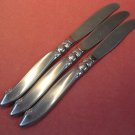 ONEIDA SHORELINE SATIN 3 PLACE KNIVES WM ROGERS PREMIER STAINLESS FLATWARE SILVERWARE