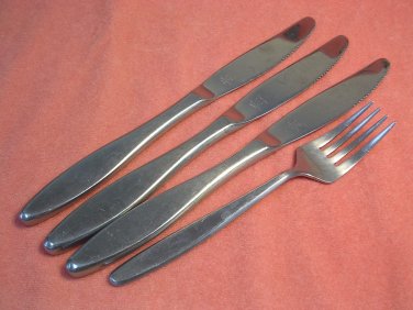 EASTERLING RHINELAND SALAD FORK &3 KNIVES STAINLESS FLATWARE SILVERWARE