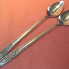 ONEIDA ROSE PENDANT 2 ICED DRINK SPOONS DELUXE SILVERWARE STAINLESS FLATWARE SATIN 18/10 ONEIDA ROSE PENDANT 2 ICED DRINK SPOONS DELUXE SILVERWARE STAINLESS FLATWARE SATIN 18/10