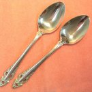 GORHAM PIERCED BAROQUE 2 TEASPOONS STAINLESS FLATWARE SILVERWARE