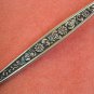 NORTHCRAFT unknown pattern black floral  PLACE SPOON STAINLESS FLATWARE SILVERWARE
