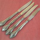 ONEIDA SATIN CANTATA 4 PLACE KNIVES COMMUNITY STAINLESS FLATWARE SILVERWARE