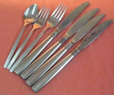 ONEIDA MELISSA 7pc LTD WM A ROGERS PREMIER STAINLESS FLATWARE SILVERWARE