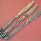 ONEIDA ERIKA SSS 3 PLACE KNIVES STAINLESS FLATWARE SILVERWARE