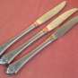 ONEIDA SENTIMENTAL ROSE 3 KNIVES LTD WM A ROGERS PREMIER STAINLESS FLATWARE SILVERWARE