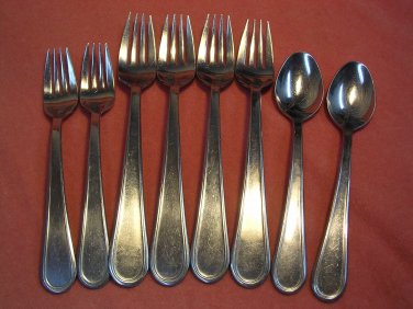 GOURMET SETTINGS Unknown Pattern 8pc GS STAINLESS FLATWARE SILVERWARE