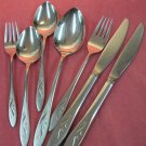 ONEIDA EMBER GLOW 7pc ONEIDACRAFT DELUXE STAINLESS FLATWARE SILVERWARE