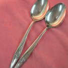 ONEIDA LASTING ROSE 2 SERVING SPOONS DELUXE STAINLESS FLATWARE SILVERWARE