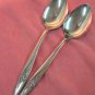 ONEIDA LASTING ROSE 2 SERVING SPOONS DELUXE STAINLESS FLATWARE SILVERWARE