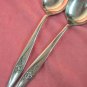 ONEIDA LASTING ROSE 2 SERVING SPOONS DELUXE STAINLESS FLATWARE SILVERWARE