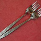 STANLEY ROBERTS CARLTON 2 TINY FORKS STAINLESS FLATWARE SILVERWARE