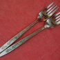 STANLEY ROBERTS CARLTON 2 TINY FORKS STAINLESS FLATWARE SILVERWARE