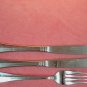 ROGERS CO COUNTRY SHELL FORK &2 KNIVES STAINLESS FLATWARE SILVERWARE