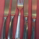 ROGERS CO SUNBURST FORK &4 KNIVES STAINLESS FLATWARE SILVERWARE