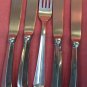 ROGERS CO SUNBURST FORK &4 KNIVES STAINLESS FLATWARE SILVERWARE