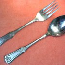 ROGERS Co SRB 113 SRB113 SPOON & SALAD FORK STAINLESS FLATWARE SILVERWARE