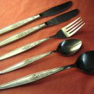 IMPERIAL MISTY MORN or YOUNG ROSE IIC STAINLESS 5pc FLATWARE SILVERWARE