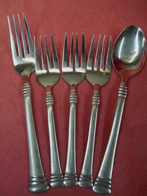 CAMBRIDGE CODIE Place Spoon & Fork &3 Salad Forks STAINLESS FLATWARE SILVERWARE