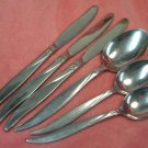 PRESENT PTC 2 PTC2 3 KNIVES &3 SPOONS STAINLESS FLATWARE SILVERWARE