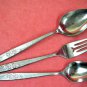 EKCO CAROLYN FORK &2 SPOONS ETERNA STAINLESS STEEL FLATWARE SILVERWARE