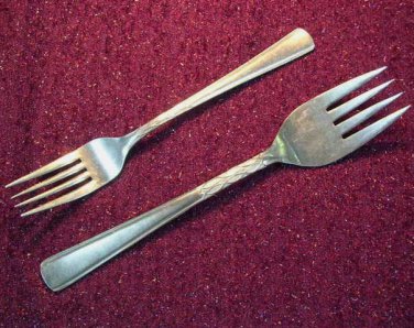 EKCO CAROLYN PLACE & SERVING FORKS ETERNA STAINLESS STEEL FLATWARE SILVERWARE