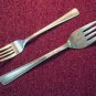 EKCO CAROLYN PLACE & SERVING FORKS ETERNA STAINLESS STEEL FLATWARE SILVERWARE