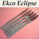EKCO ECLIPSE 5 KNIVES ETERNA STAINLESS STEEL FLATWARE SILVERWARE
