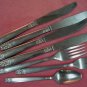 ONEIDA AZTEC or ENCORE SPOON 2FORKS 4KNIVES LTD WM A ROGERS STAINLESS FLATWARE SILVERWARE