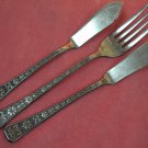 INTERPUR FLORENZ 8 PETAL 2 SPREADERS & PLACE FORK STAINLESS FLATWARE SILVERWARE INTERPUR FLORENZ 8 PETAL 2 SPREADERS & PLACE FORK STAINLESS FLATWARE SILVERWARE