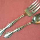 ONEIDA GLOSSY CANTATA SERVING FORK & PLACE SPOON COMMUNITY STAINLESS FLATWARE SILVERWARE