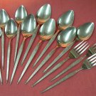 ONEIDA SHADOW WEAVE 13pc WEST BEND STAINLESS FLATWARE SILVERWARE