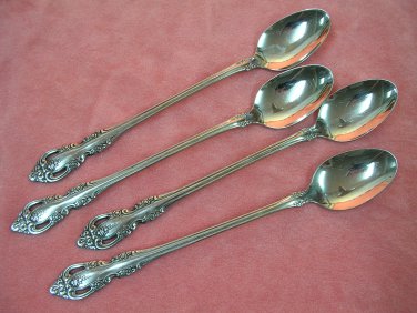 ONEIDA BRAHMS COMMUNITY 4 ICED DRINK SPOONS STAINLESS FLATWARE