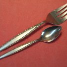 ONEIDA VENETIA SERVING FORK & TEASPOON COMMUNITY STAINLESS FLATWARE SILVERWARE