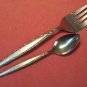 ONEIDA VENETIA SERVING FORK & TEASPOON COMMUNITY STAINLESS FLATWARE SILVERWARE