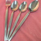 STANLEY ROBERTS SILVER ASTRO SRI FORK &3 SPOONS STAINLESS FLATWARE SILVERWARE STANLEY ROBERTS SILVER ASTRO SRI FORK &3 SPOONS STAINLESS FLATWARE SILVERWARE