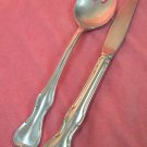 REED & BARTON MODERN PROVINCIAL PIERCED SERVING SPOON & KNIFE STAINLESS FLATWARE SILVERWARE