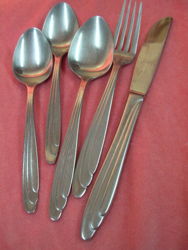 REED & BARTON ELISE FORK KNIFE &3 SPOONS SELECT STAINLESS FLATWARE SILVERWARE
