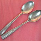 LADY HUBBARD 2 SERVING SPOONS UNKNOWN MFG STAINLESS FLATWARE SILVERWARE LADY HUBBARD 2 SERVING SPOONS UNKNOWN MFG STAINLESS FLATWARE SILVERWARE