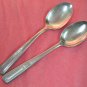 LADY HUBBARD 2 SERVING SPOONS UNKNOWN MFG STAINLESS FLATWARE SILVERWARE