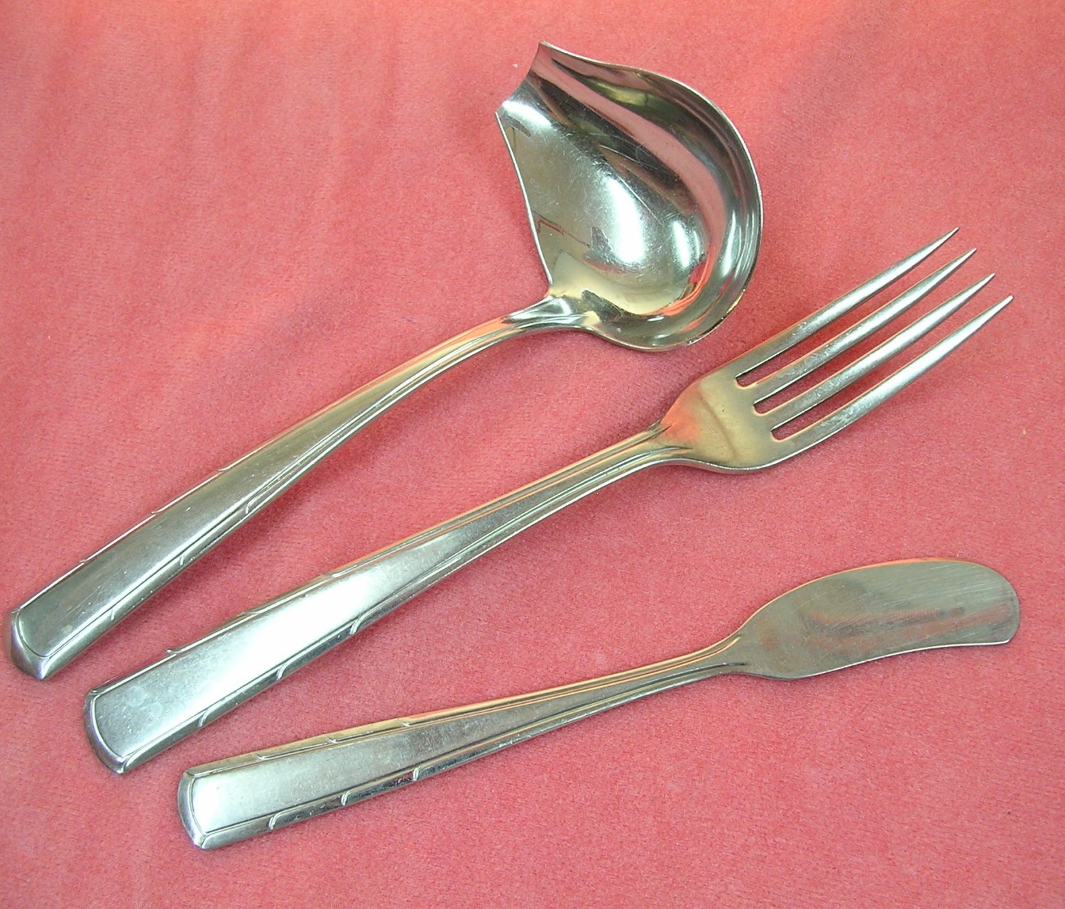 IMPERIAL LADY DUFF 3pc STAINLESS FLATWARE SILVERWARE
