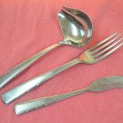 IMPERIAL LADY DUFF 3pc STAINLESS FLATWARE SILVERWARE