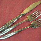 GORHAM WAIKIKI 2 SALAD FORKS & KNIFE STEGOR STAINLESS FLATWARE SILVERWARE