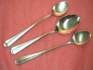 TOWLE COPLEY PLACE &2 ICED TEA SPOONS SUPREME STAINLESS FLATWARE SILVERWARE