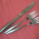 INTERNATIONAL FASCINATION PLACE KNIFE &2 SALAD FORKS DELUXE STAINLESS FLATWARE SILVERWARE