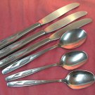 INTERNATIONAL WHISPERING LEAVES AUTUMN LEAF 3SPOONS 3KNIVES ROGERS STAINLESS FLATWARE SILVERWARE
