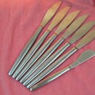 KALMAR DESIGN ITALY KLD 1 KLD1 SPREADER &6 KNIVES SATIN STAINLESS FLATWARE SILVERWARE