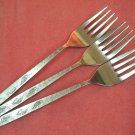 CARLTON CAS 2 CAS2 3 SALAD FORKS STAINLESS FLATWARE SILVERWARE