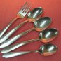 ONEIDA GLISSADE SALAD FORK & 4 SPOONS STAINLESS FLATWARE SILVERWARE